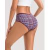 imageINNERSY Womens Underwear Cotton Hipster Panties Regular ampamp Plus Size 6PackRetro Plaid