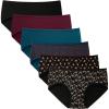 imageINNERSY Womens Underwear Cotton Hipster Panties Regular ampamp Plus Size 6PackDark Rose