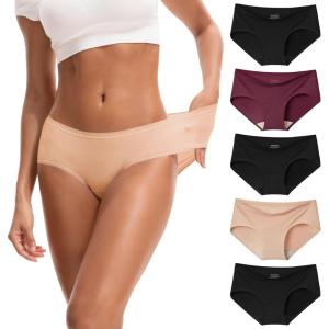 imageINNERSY Womens Soft ampamp Thin No Show Modal Underwear Quick Dry Panties for Summer 5PackAfterglow