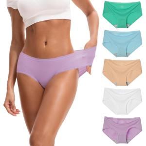 imageINNERSY Womens Soft ampamp Thin No Show Modal Underwear Quick Dry Panties for Summer 5PackMint Sky