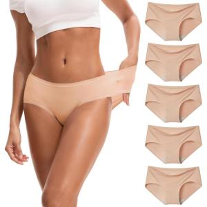 imageINNERSY Womens Soft ampamp Thin No Show Modal Underwear Quick Dry Panties for Summer 5PackNude