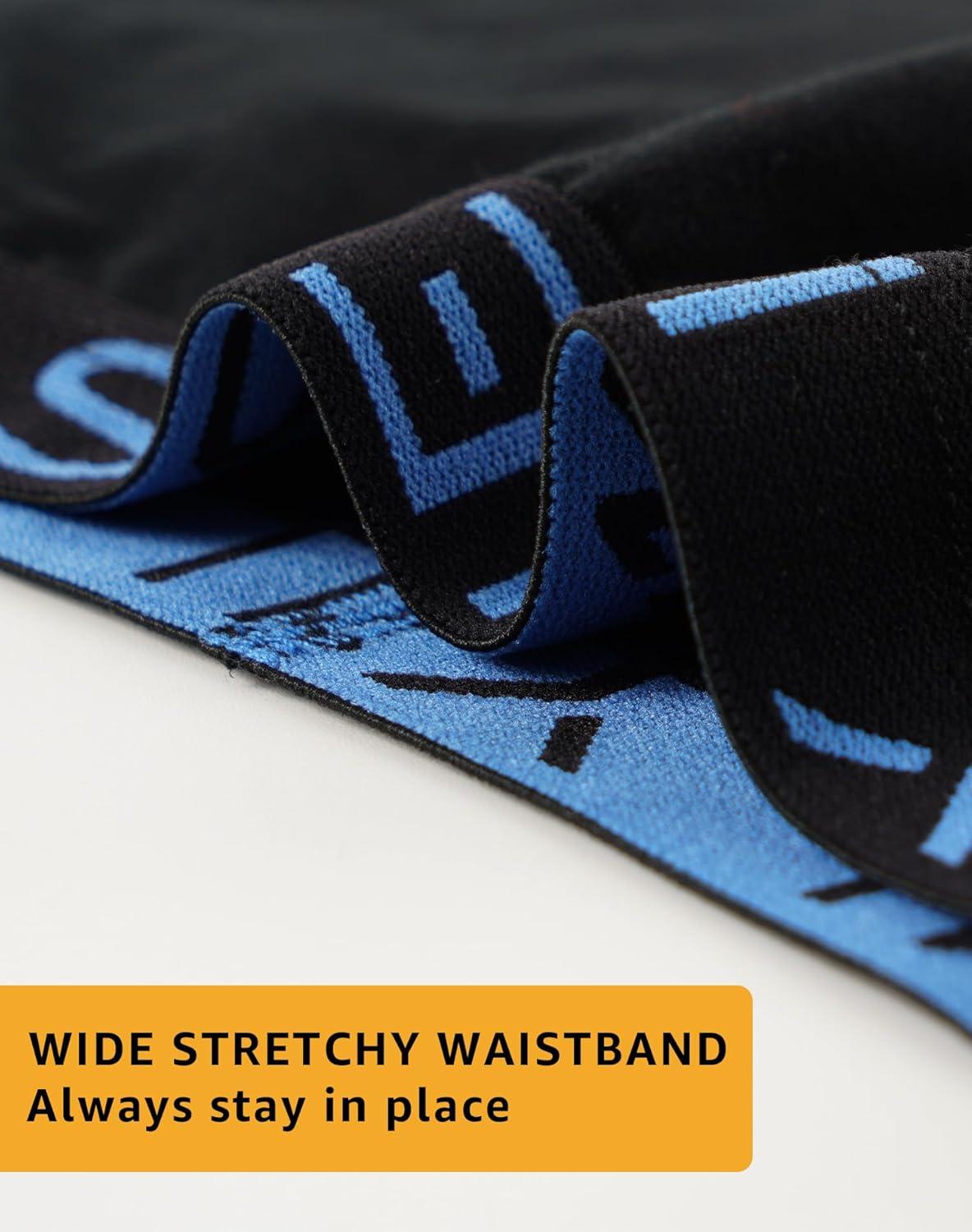 imageINNERSY Boys Underwear Stretchy Cotton Soft Boxer Briefs for 618 Teen Boys 5 Pack4 Black With Color Waistband