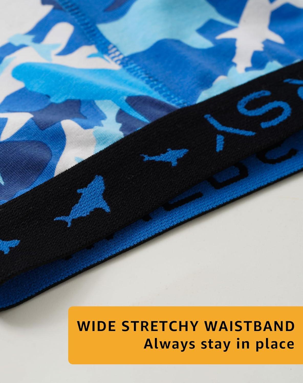 imageINNERSY Boys Underwear Stretchy Cotton Soft Boxer Briefs for 618 Teen Boys 5 PackCamouflage Blue