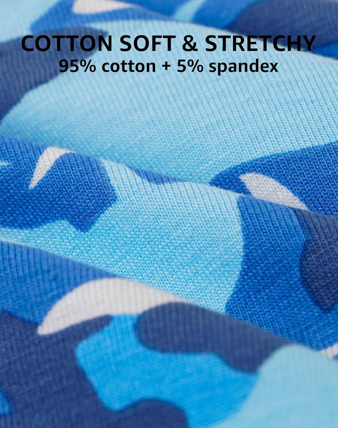 imageINNERSY Boys Underwear Stretchy Cotton Soft Boxer Briefs for 618 Teen Boys 5 PackCamouflage Blue
