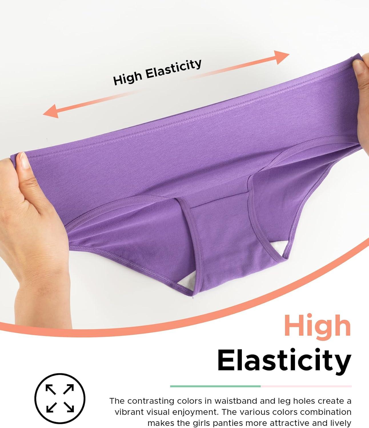 imageINNERSY Girls Cotton Underwear Teen Comfortable Panties Size 816 Briefs 6 PackLilac Twilight