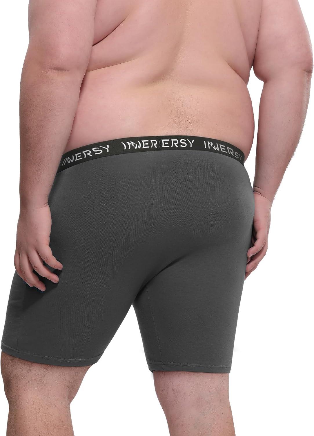 imageINNERSY Mens Big and Tall Boxer Briefs Cotton Moisture Wicking Underwear 4PackVintage
