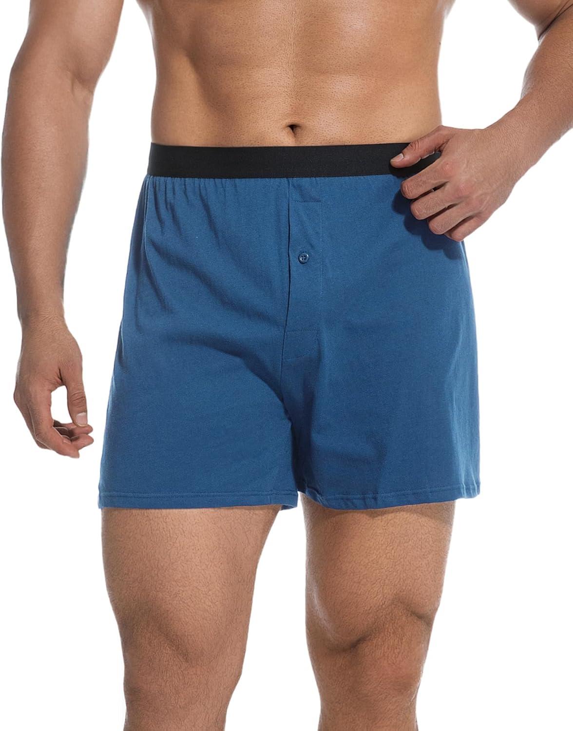 imageINNERSY Mens Boxer Shorts Loose Fit Soft Cotton Boxers for Men 4 PackUrban Dusk