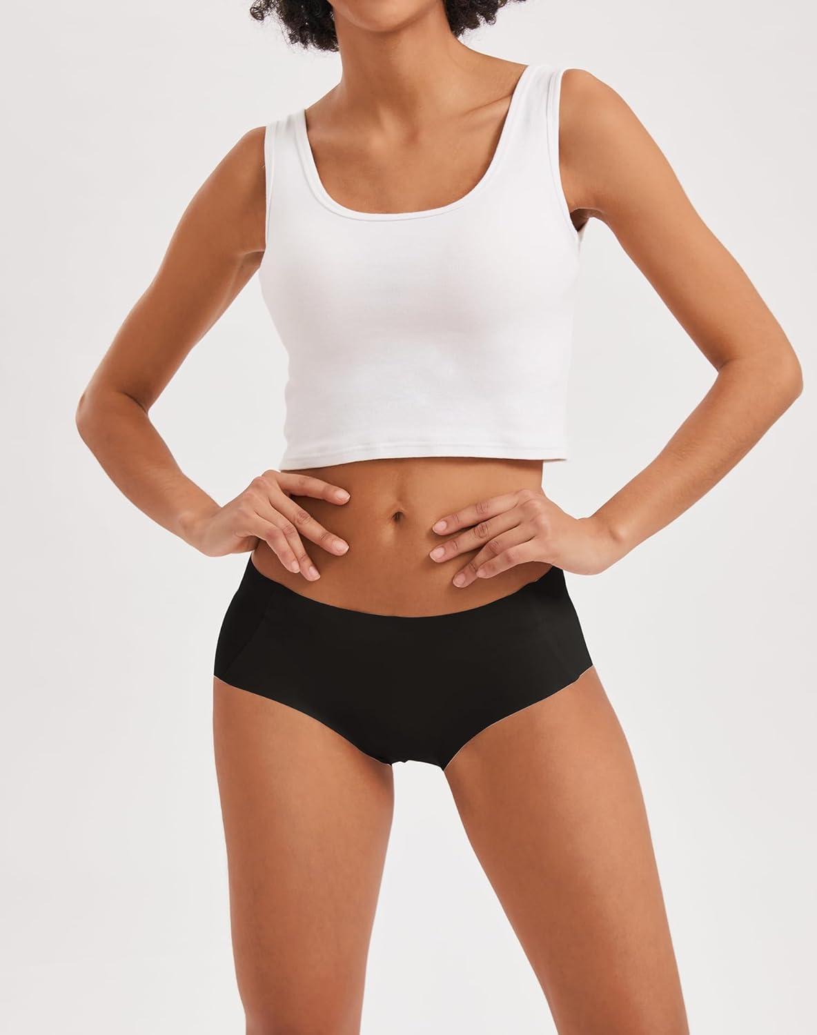 imageINNERSY Womens Seamless No Show Hipster Panties Invisible Light Underwear 3Pack3 Black