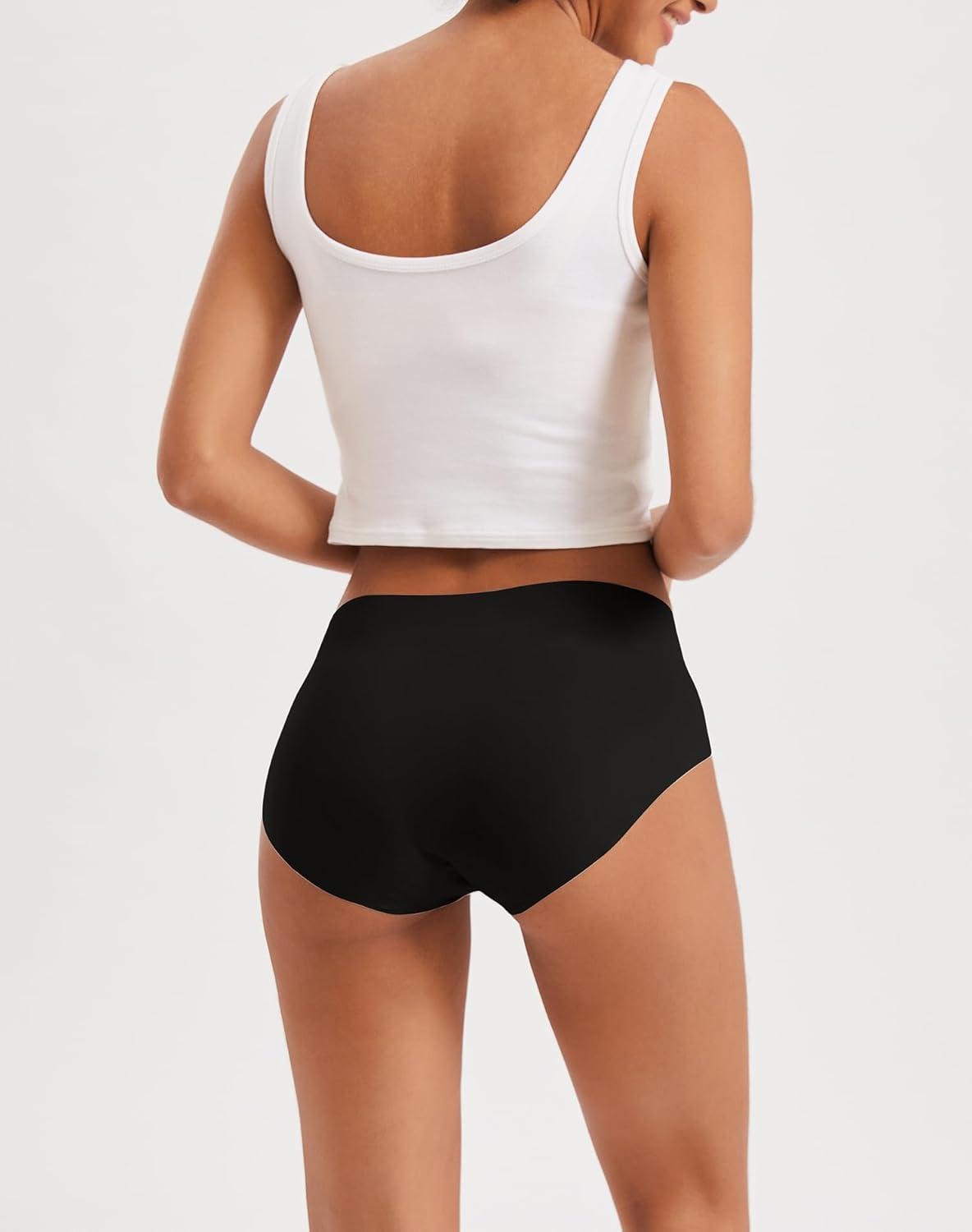 imageINNERSY Womens Seamless No Show Hipster Panties Invisible Light Underwear 3Pack3 Black