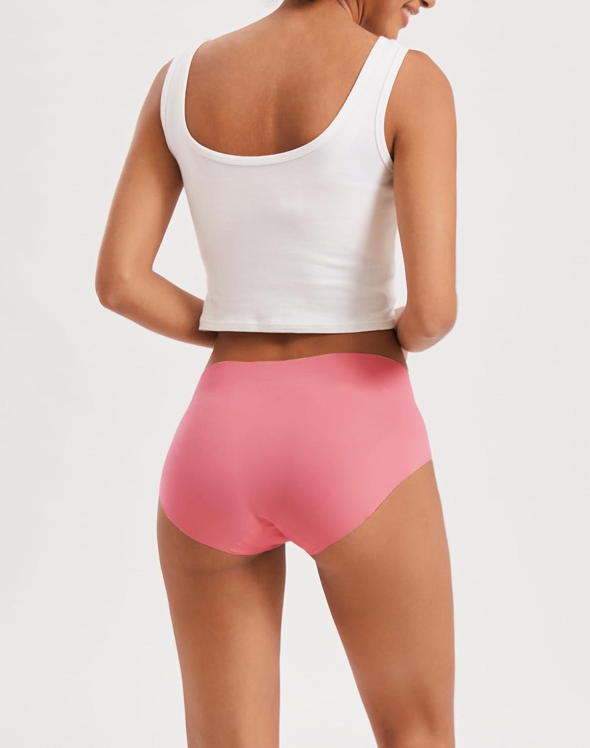 imageINNERSY Womens Seamless No Show Hipster Panties Invisible Light Underwear 3PackBerry Night