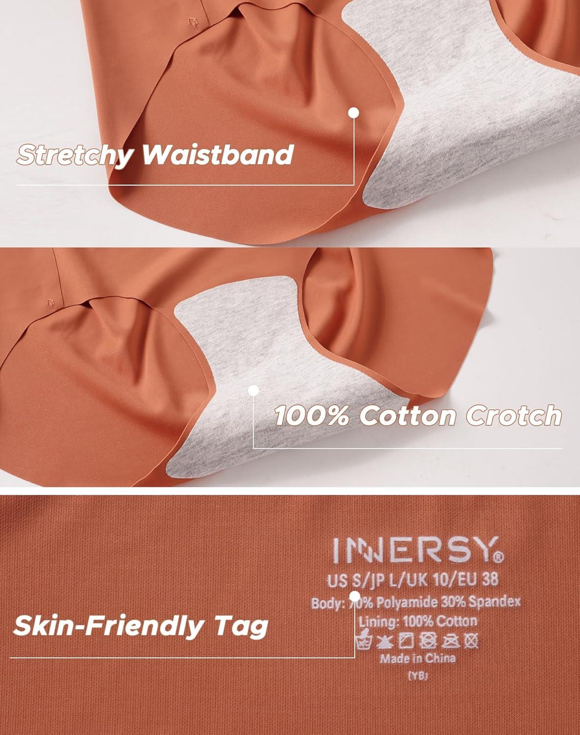 imageINNERSY Womens Seamless No Show Hipster Panties Invisible Light Underwear 3PackCaramelApricotLight Nude