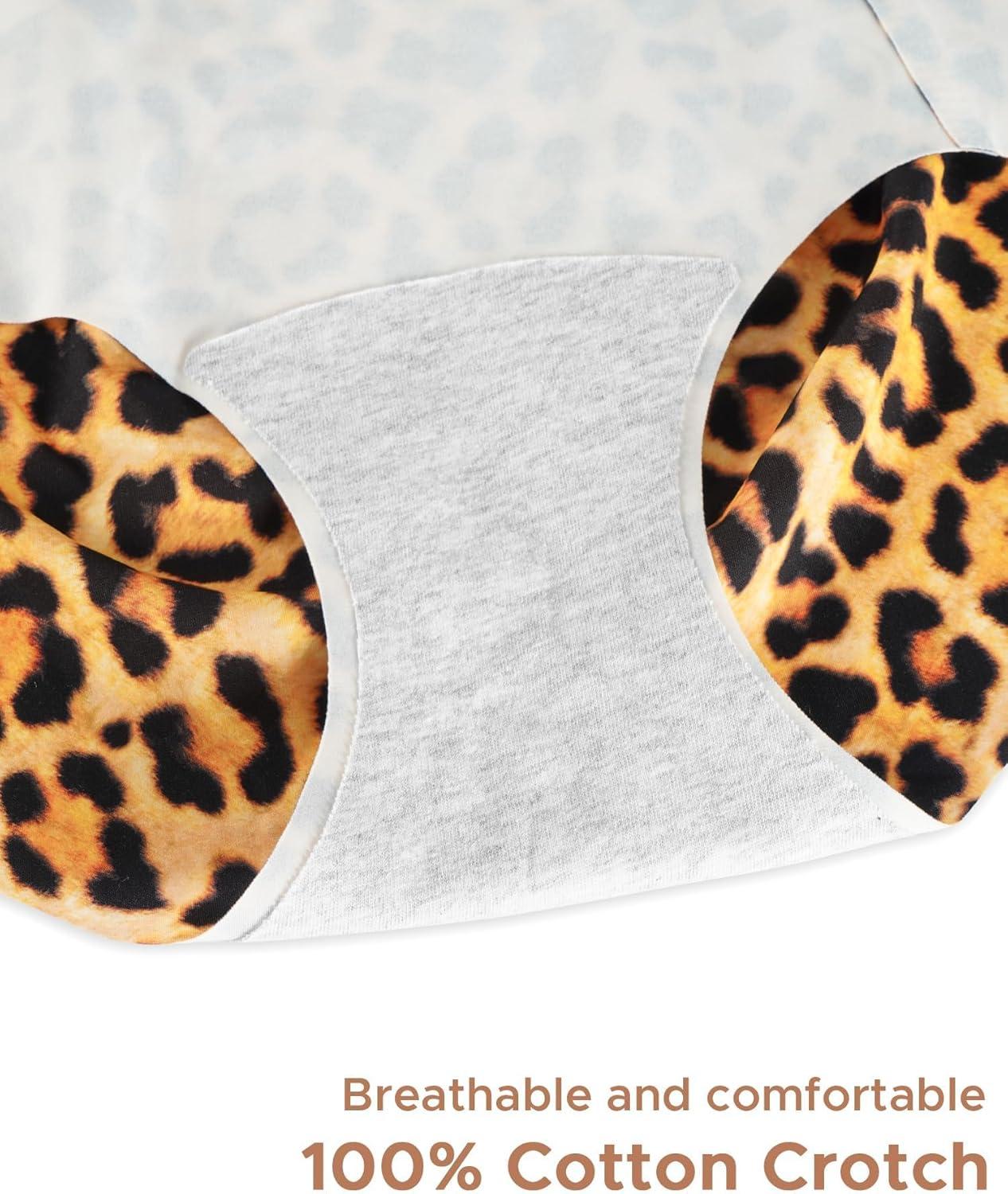 imageINNERSY Womens Seamless No Show Hipster Panties Invisible Light Underwear 3PackLeopard
