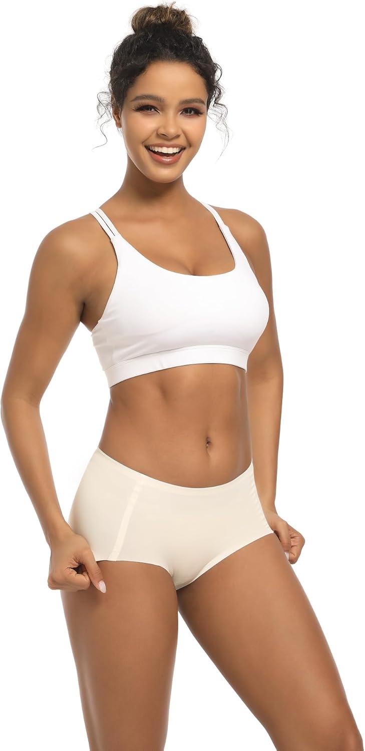 imageINNERSY Womens Seamless No Show Hipster Panties Invisible Light Underwear 3PackLight Nude
