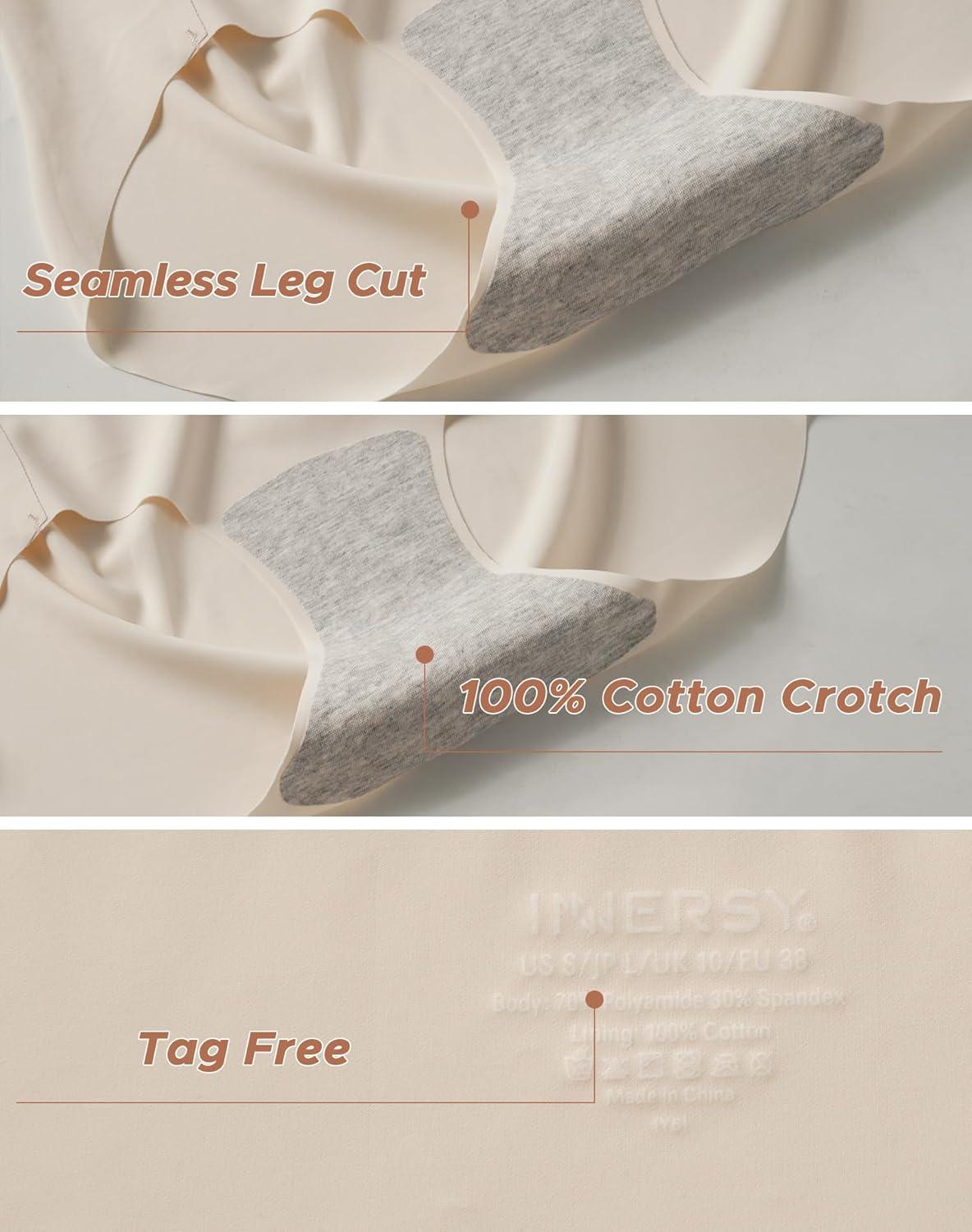 imageINNERSY Womens Seamless No Show Hipster Panties Invisible Light Underwear 3PackLight Nude