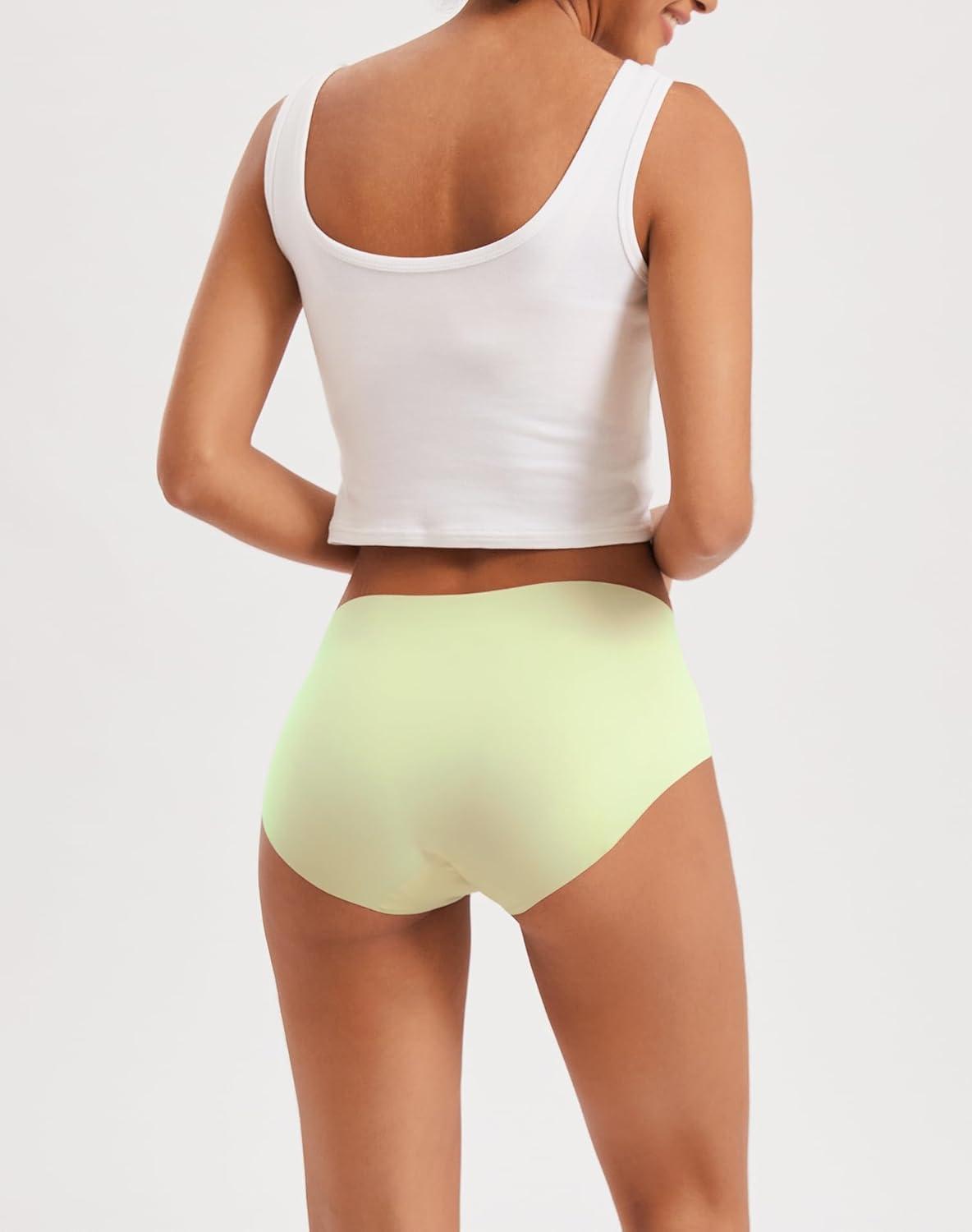 imageINNERSY Womens Seamless No Show Hipster Panties Invisible Light Underwear 3PackMacaroon