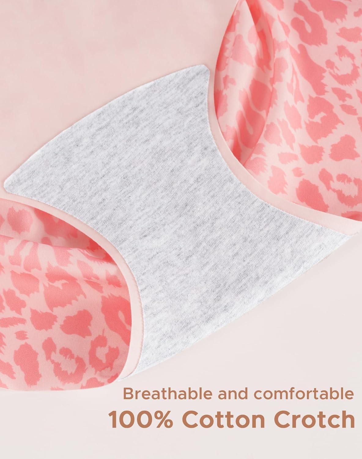 imageINNERSY Womens Seamless No Show Hipster Panties Invisible Light Underwear 3PackPink Leopard
