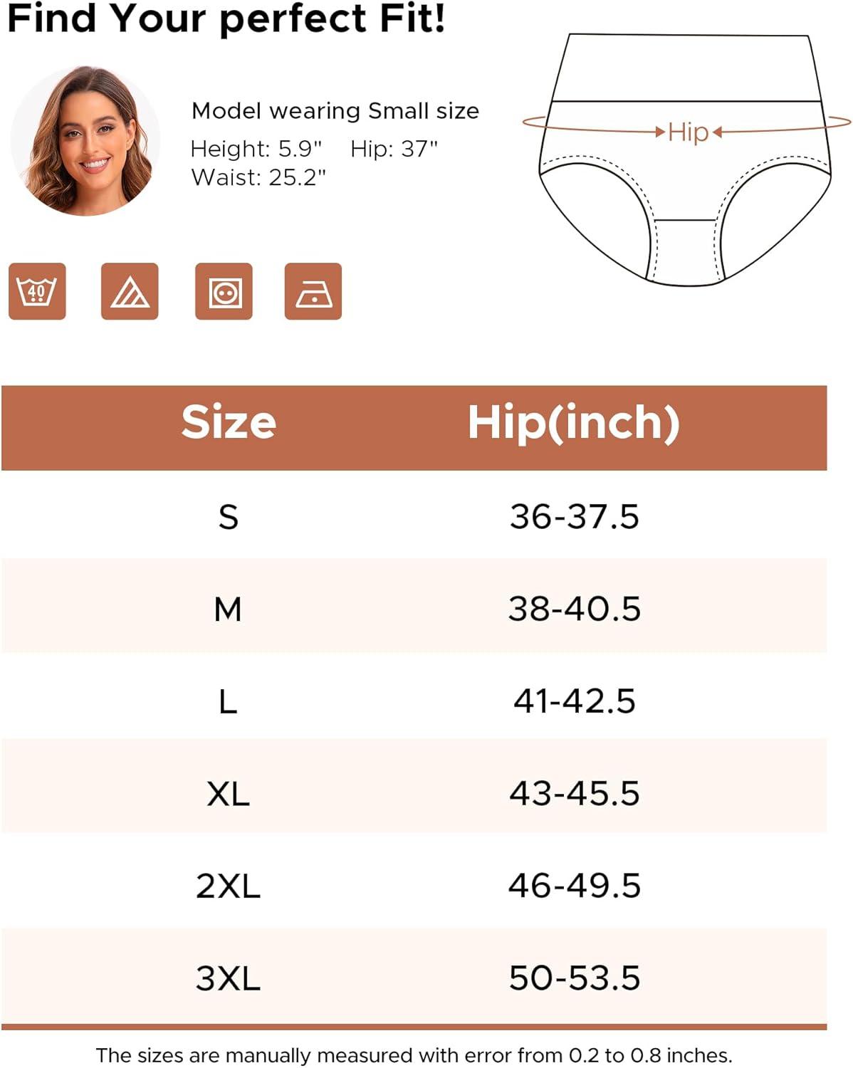 imageINNERSY Womens Underwear Cotton Soft Underwear High Waisted Breathable Briefs 5 PackBasics