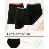imageINNERSY Period Underwear for Teens Girls Cotton LeakProof Menstrual Panties 3PackBright Black