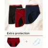 imageINNERSY Period Underwear for Teens Girls Cotton LeakProof Menstrual Panties 3PackMoonlight Star