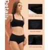 imageINNERSY Period Underwear for Women Heavy Flow High Waist Cotton Leak Proof Postpartum Menstrual Panties 3PackClassic Black