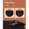 imageINNERSY Period Underwear for Women Heavy Flow High Waist Cotton Leak Proof Postpartum Menstrual Panties 3PackClassic Black