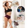 imageINNERSY Period Underwear for Women Heavy Flow High Waist Cotton Leak Proof Postpartum Menstrual Panties 3PackDark Retro