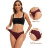 imageINNERSY Womens Cotton Bikini Underwear High Cut Lace Hipster Panties 4PackGorgeous Midnight