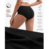 imageINNERSY Womens Cotton Underwear High Waist Ladies Briefs Full Coverage Panties 4PackBlack