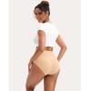 imageINNERSY Womens Underwear Cotton Soft Underwear High Waisted Breathable Briefs 5 PackBlackbeigewhite