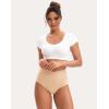 imageINNERSY Womens Underwear Cotton Soft Underwear High Waisted Breathable Briefs 5 PackBlackbeigewhite