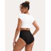imageINNERSY Womens Underwear Cotton Soft Underwear High Waisted Breathable Briefs 5 PackDarks 1