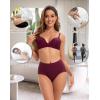 imageINNERSY Womens Underwear Cotton Soft Underwear High Waisted Breathable Briefs 5 PackDeep Grain