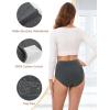 imageINNERSY Womens Underwear Cotton Soft Underwear High Waisted Breathable Briefs 5 PackDotsgray
