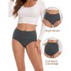 imageINNERSY Womens Underwear Cotton Soft Underwear High Waisted Breathable Briefs 5 PackDusk Denim
