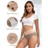 imageINNERSY Womens Underwear Cotton Soft Underwear High Waisted Breathable Briefs 5 PackLeopard Charm