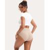 imageINNERSY Womens Underwear Cotton Soft Underwear High Waisted Breathable Briefs 5 PackMacaroon