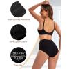 imageINNERSY Womens Underwear Cotton Soft Underwear High Waisted Breathable Briefs 5 PackSolid Black