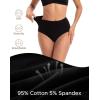 imageINNERSY Womens Underwear Cotton Soft Underwear High Waisted Breathable Briefs 5 PackSolid Black