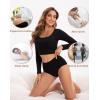 imageINNERSY Womens Underwear Cotton Soft Underwear High Waisted Breathable Briefs 5 PackSolid Black