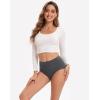 imageINNERSY Womens Underwear Cotton Soft Underwear High Waisted Breathable Briefs 5 PackSolid Colors and Polka Dot