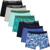 imageINNERSY Boys Boxer Briefs Cotton Breathable Underwear for 818 Teens 7 PackBlue Shark