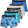imageINNERSY Boys Underwear Stretchy Cotton Soft Boxer Briefs for 618 Teen Boys 5 PackCamouflage Blue