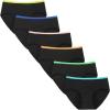 imageINNERSY Girls Period Underwear Hipster Cotton Menstrual Panties for Teens 6 PackBlack