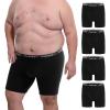 imageINNERSY Mens Big and Tall Boxer Briefs Cotton Moisture Wicking Underwear 4PackBlack