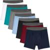 imageINNERSY Mens Cotton Underwear 7Pack Colorful Boxer Briefs with Fly for a WeekVariegated