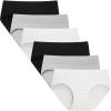 imageINNERSY Teen Girls Underwear Cotton Stretch Briefs Comfy Mid Rise Panties 6 Pack2 Black2 White2 Grey