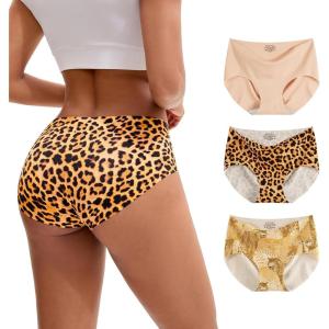 imageINNERSY Womens Seamless No Show Hipster Panties Invisible Light Underwear 3PackLeopard