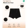 imageINNERSY Period Boxer for Women High Waisted Leak Proof Postpartm Menstrual Mesh BoyShorts Panties Underwear 3PackBlack