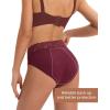imageINNERSY Period Underwear for Women Cotton Lace Leakproof Menstrual Hipster Panties Bikini Briefs 3PackBlack  Red
