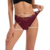 imageINNERSY Period Underwear for Women Cotton Lace Leakproof Menstrual Hipster Panties Bikini Briefs 3PackBlack  Red